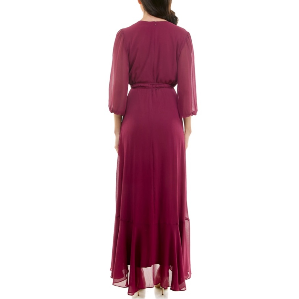 Women's Maison Tara Ruffle Trim Faux-Wrap Maxi - Picture 8 of 11